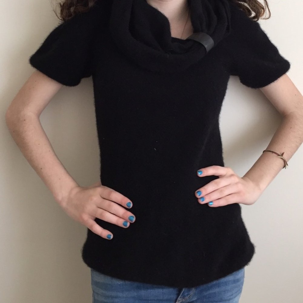 Marc by Marc Jacobs Short Sleeve Cowl Neck Sweater